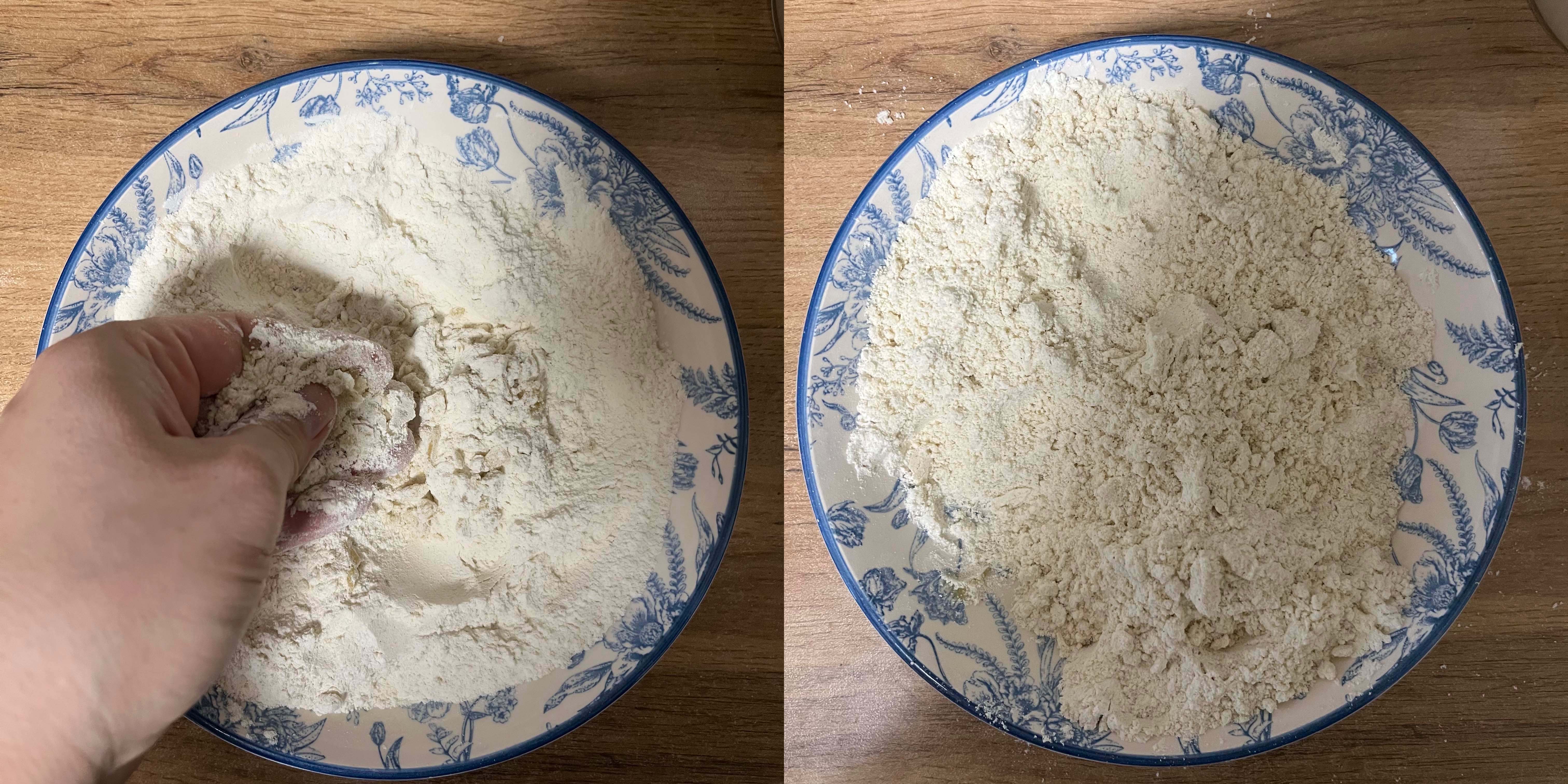 перетирание муки с маслом